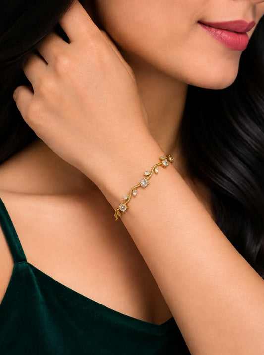 Women Designer Gold Plated Bracelet | Stylish Fashion Jewellery Bracelet for Women and Girls