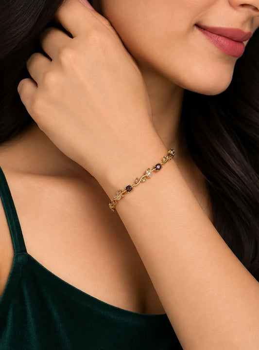 Women Designer Gold Plated Bracelet | Stylish Fashion Jewellery Bracelet for Women and Girls