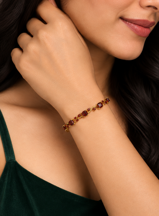 Women Designer Gold Plated Bracelet | Stylish Fashion Jewellery Bracelet for Women and Girls