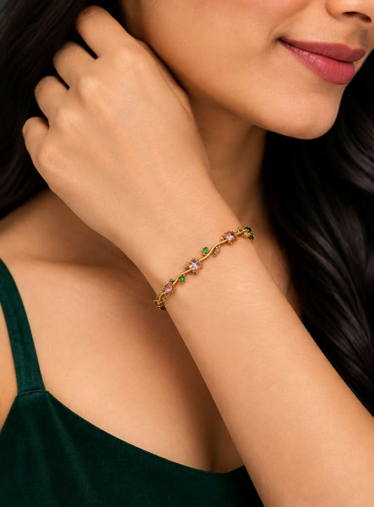 Women Designer Gold Plated Bracelet | Stylish Fashion Jewellery Bracelet for Women and Girls