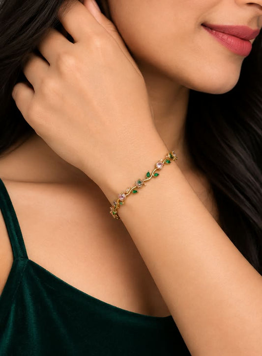 Women Designer Gold Plated Bracelet | Stylish Fashion Jewellery Bracelet for Women and Girls
