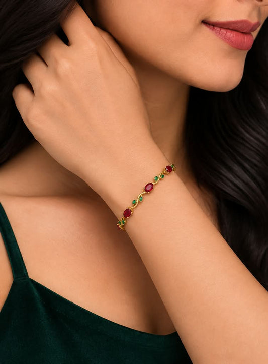 Women Designer Gold Plated Bracelet | Stylish Fashion Jewellery Bracelet for Women and Girls